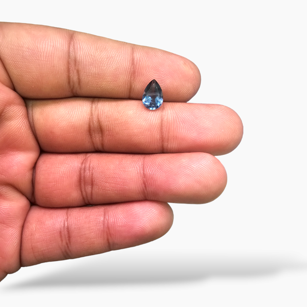 online Natural London Blue Topaz Stone 1.61 Carats Pear Shape  ( 9x6 mm )