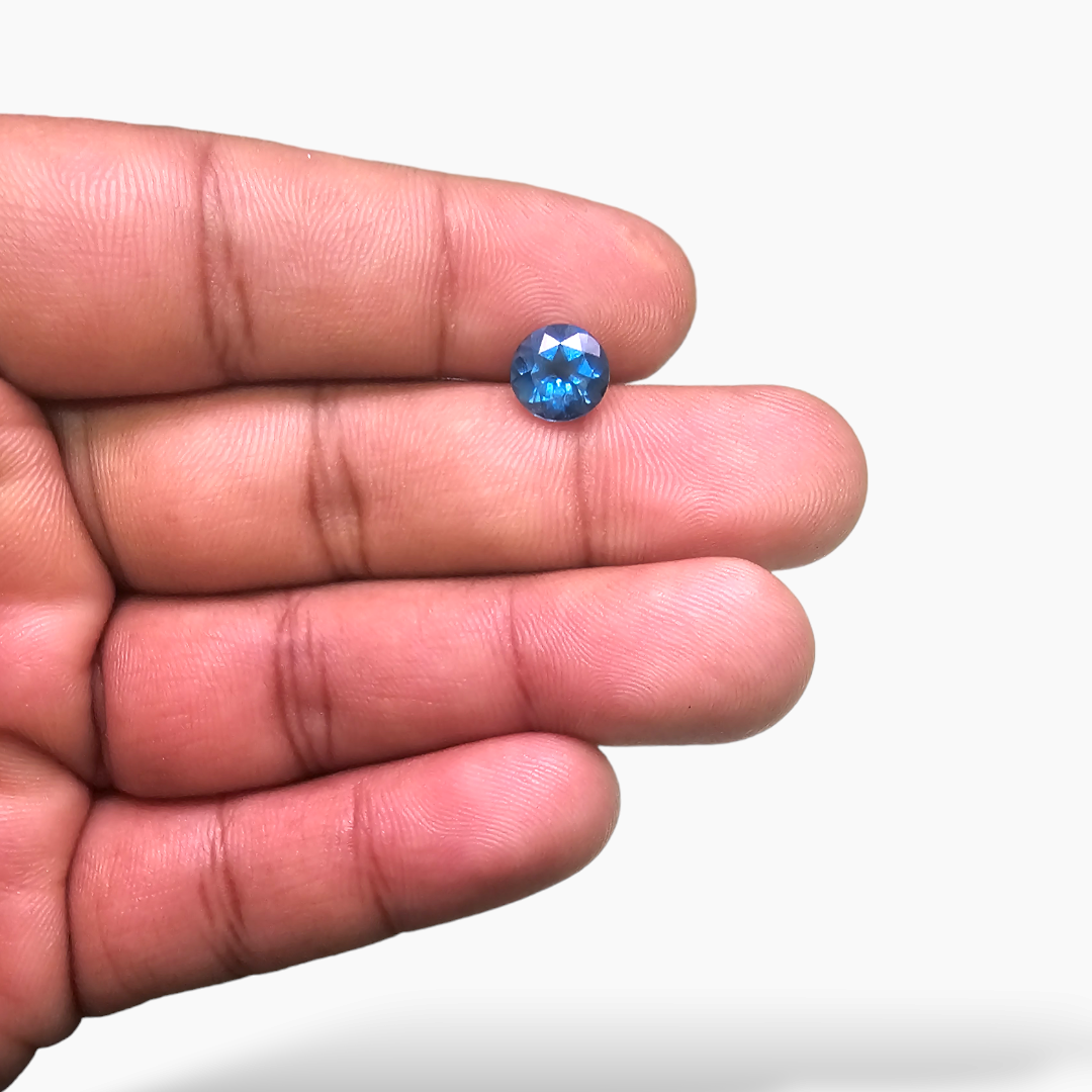 loose Natural Swiss Blue Stone 2.14  Carats Round Shape (8 mm )