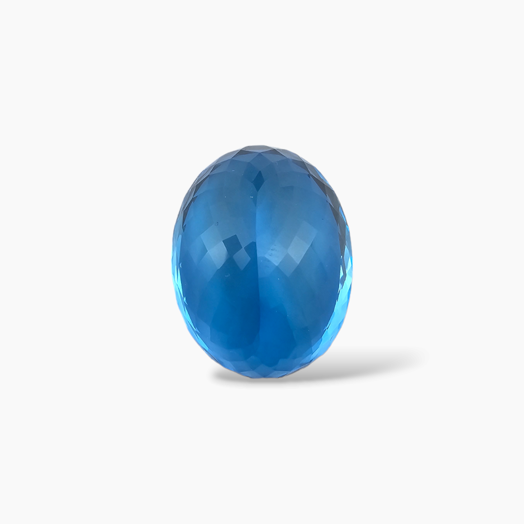 loose Natural Swiss Blue Topaz Stone 43.08 Carats Oval Shape  ( 23.3x18.2 mm )