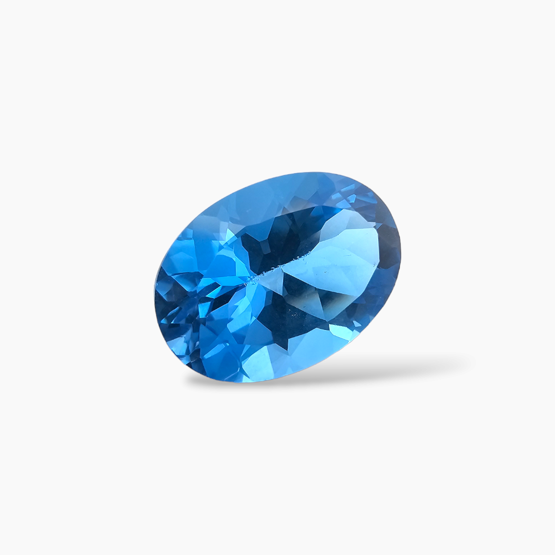 shop Natural Swiss Blue Topaz Stone 29.43 Carats Oval Shape  ( 22.5x16 mm )]