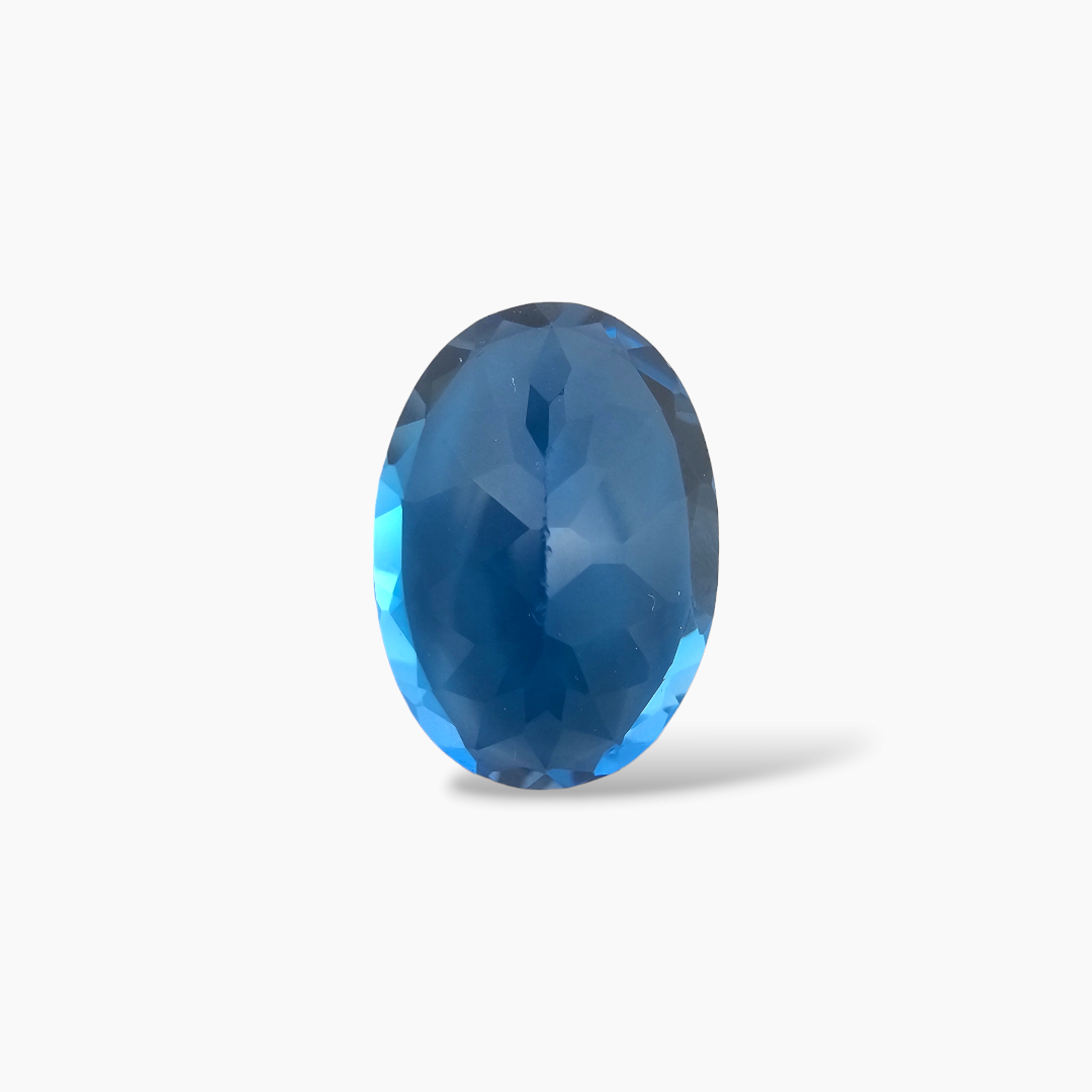 loose Natural Swiss Blue Topaz Stone 29.43 Carats Oval Shape  ( 22.5x16 mm )