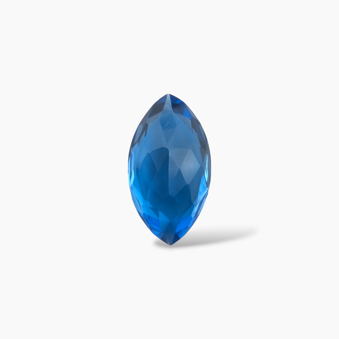 loose Natural Swiss Blue Topaz Stone 26.64 Carats Marquise Shape  ( 27x15 mm )