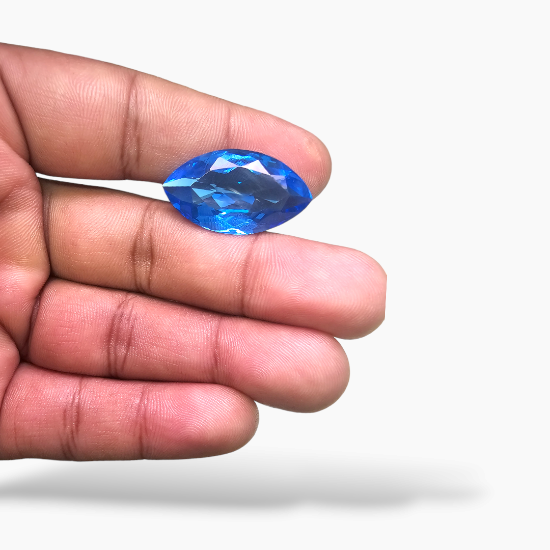 online Natural Swiss Blue Topaz Stone 26.64 Carats Marquise Shape  ( 27x15 mm )