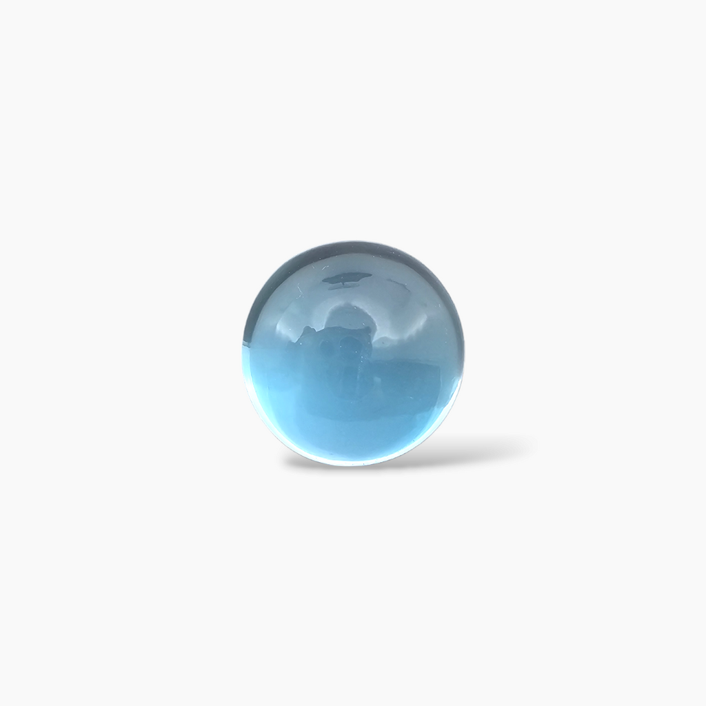buy Natural Swiss Blue Topaz Stone 11.13 Carats Round Cabochon Shape  ( 12 mm )