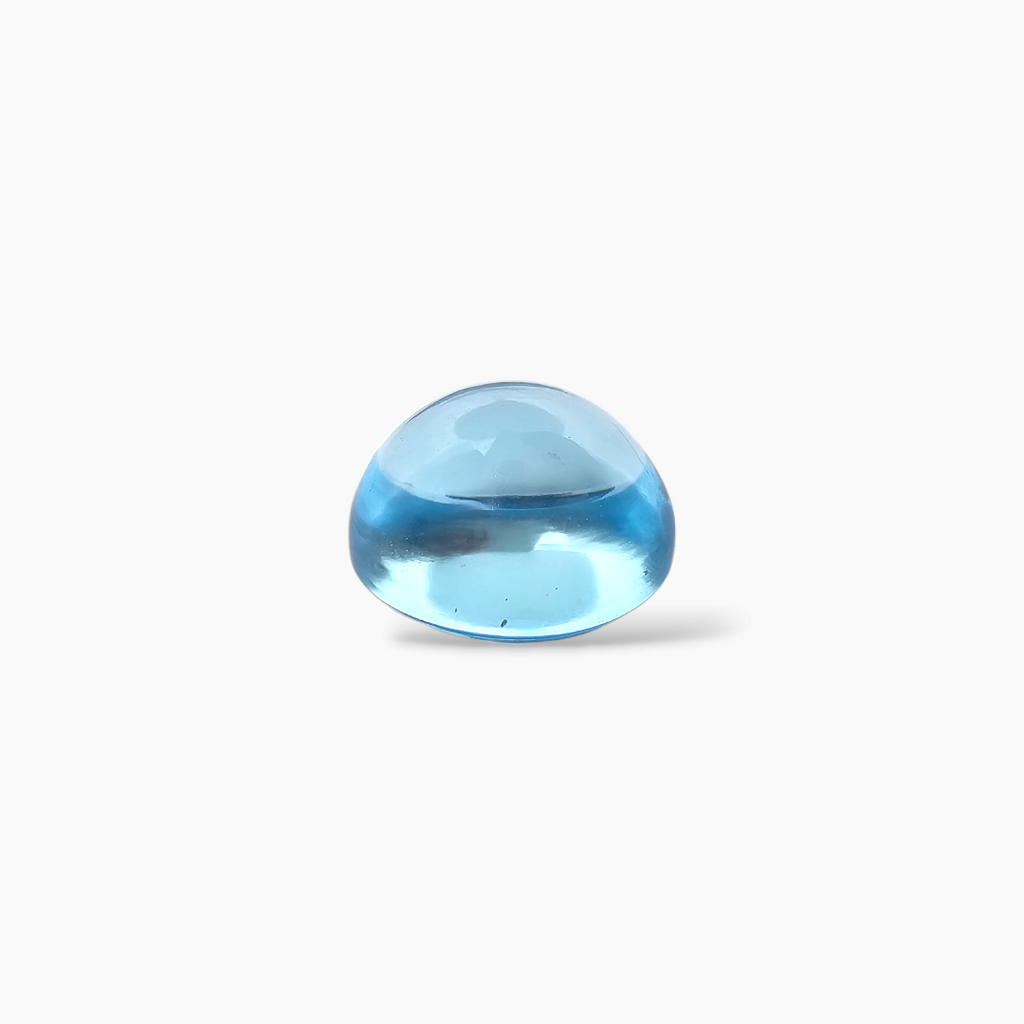 shop Natural Swiss Blue Topaz Stone 11.13 Carats Round Cabochon Shape  ( 12 mm )