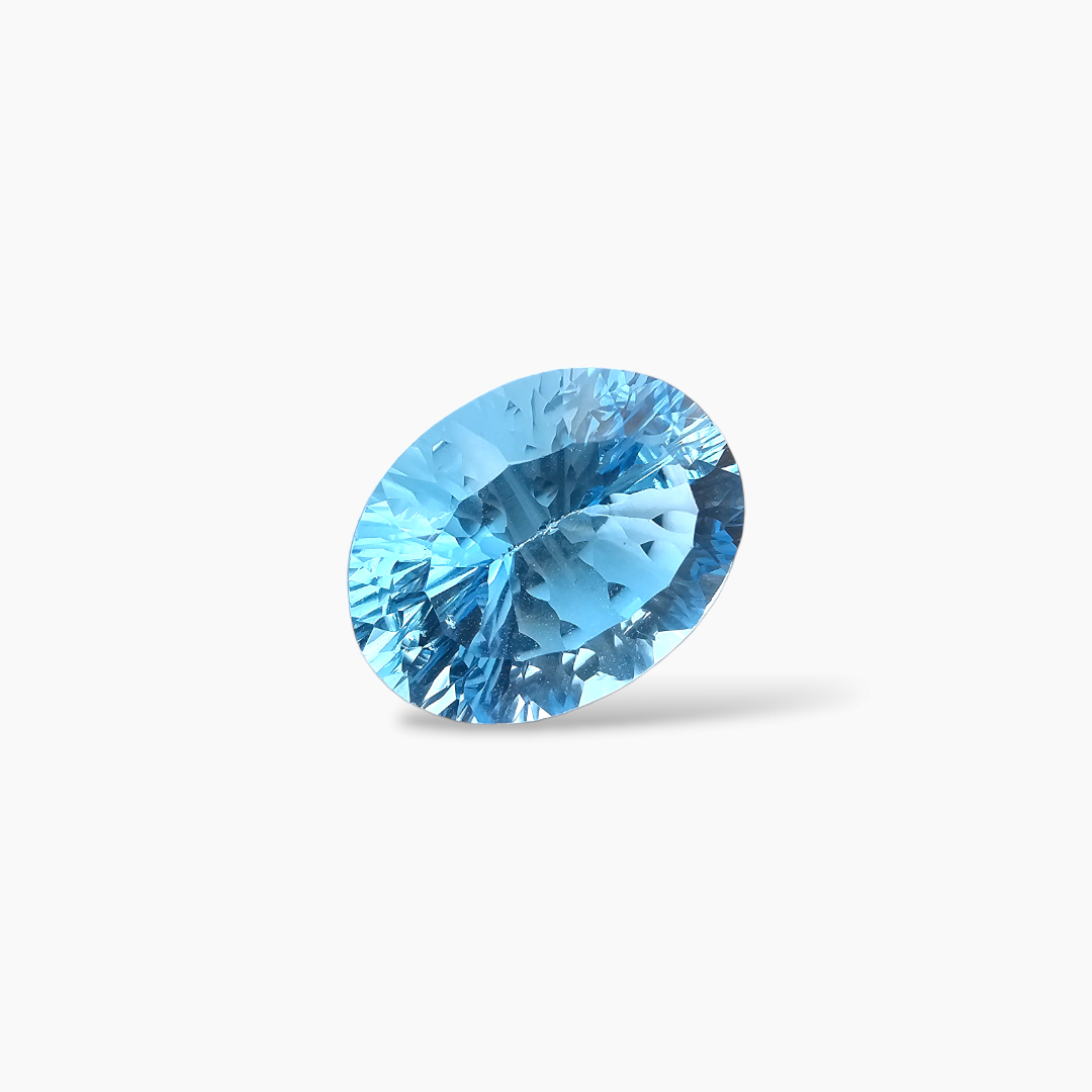 shop Natural Swiss Blue Topaz Stone 16.88 Carats Oval Shape  ( 18x14 mm )