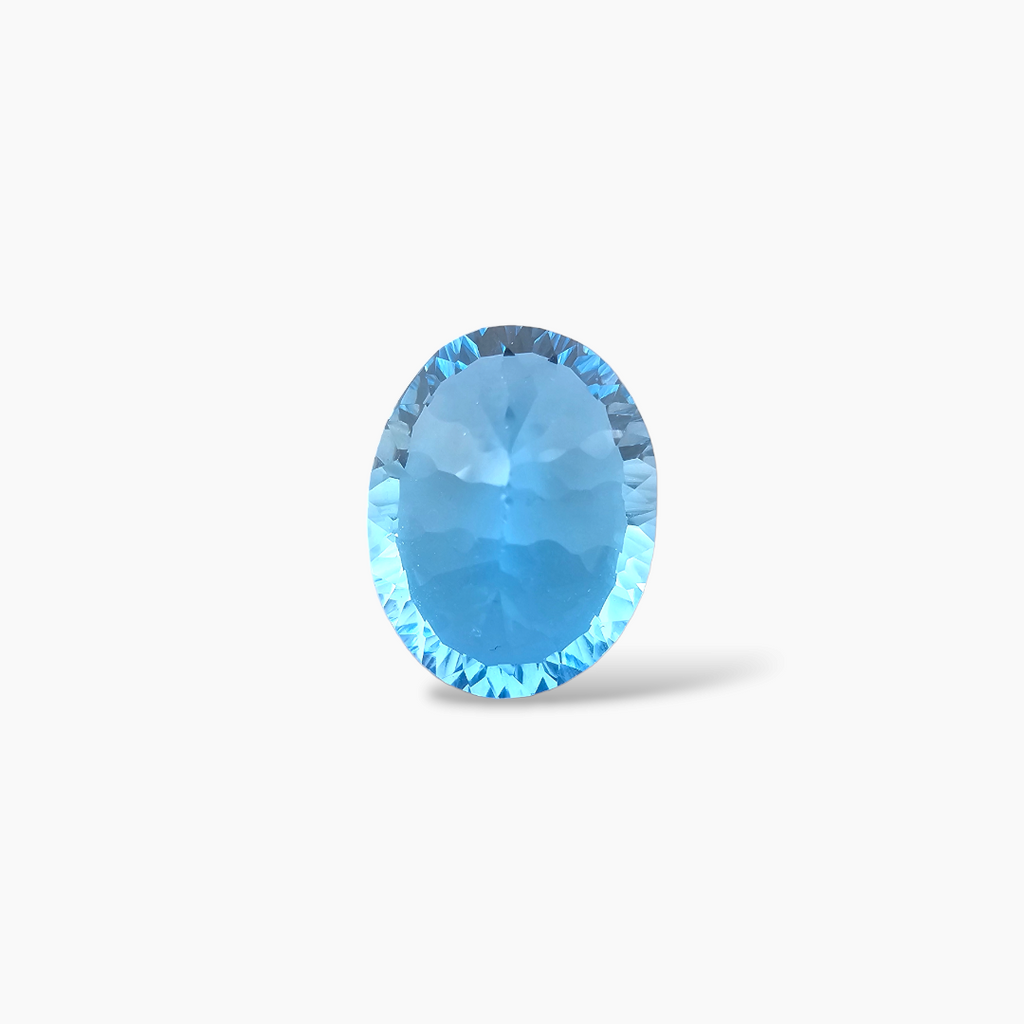 online Natural Swiss Blue Topaz Stone 16.88 Carats Oval Shape  ( 18x14 mm )