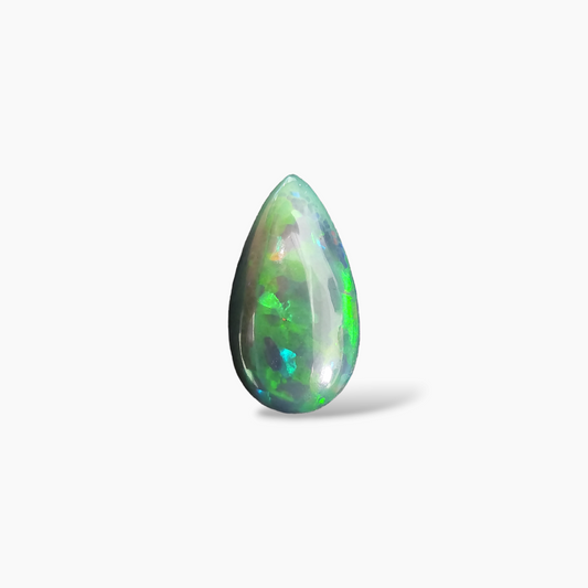 buy Natural Black Ethiopian Opal  Stone 9.66 Carats Pear Cabochon Shape  ( 23x13 mm )