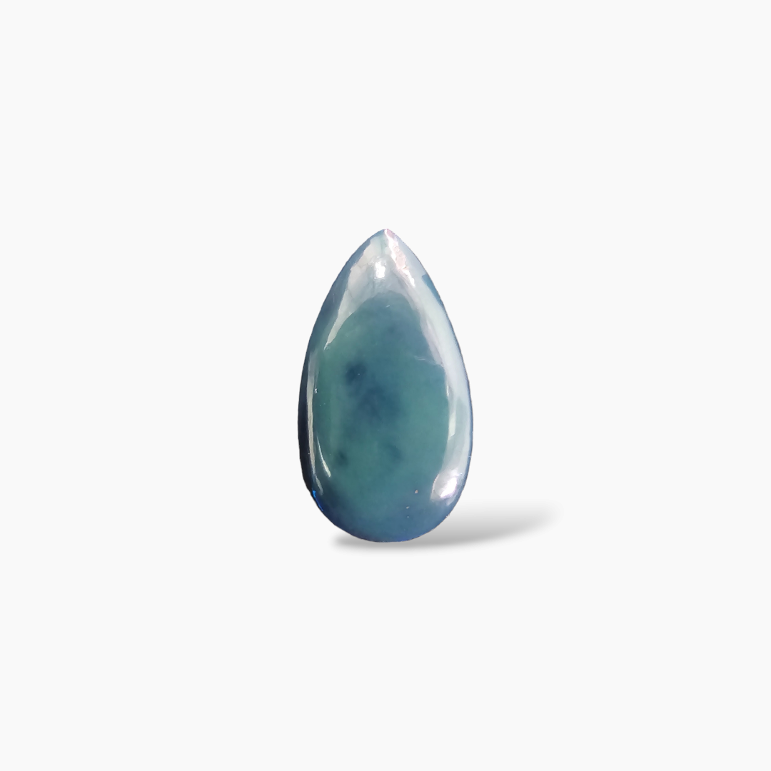 online Natural Black Ethiopian Opal  Stone 9.66 Carats Pear Cabochon Shape  ( 23x13 mm )