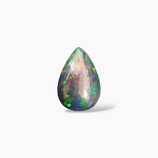 buy Natural Black  Ethiopian Opal  Stone 8.73 Carats Pear Cabochon Shape  ( 20x14 mm )