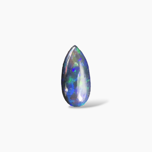 buy Natural Black Ethiopian Opal  Stone 6.58 Carats Pear Cabochon Shape  ( 21.5x10 mm )