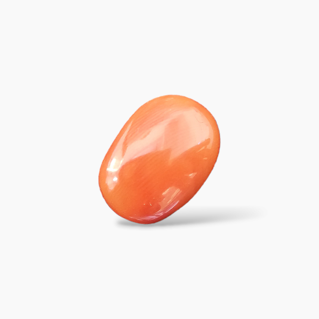 shop Natural Coral  Stone 13.36 Carats Cabochon Shape  ( 15.5x11.3 mm ) 
