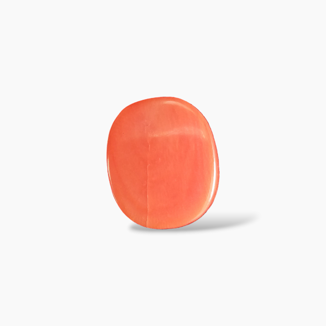 online Natural Coral  Stone 20.4 Carats Cabochon Shape  ( 18x15 mm )