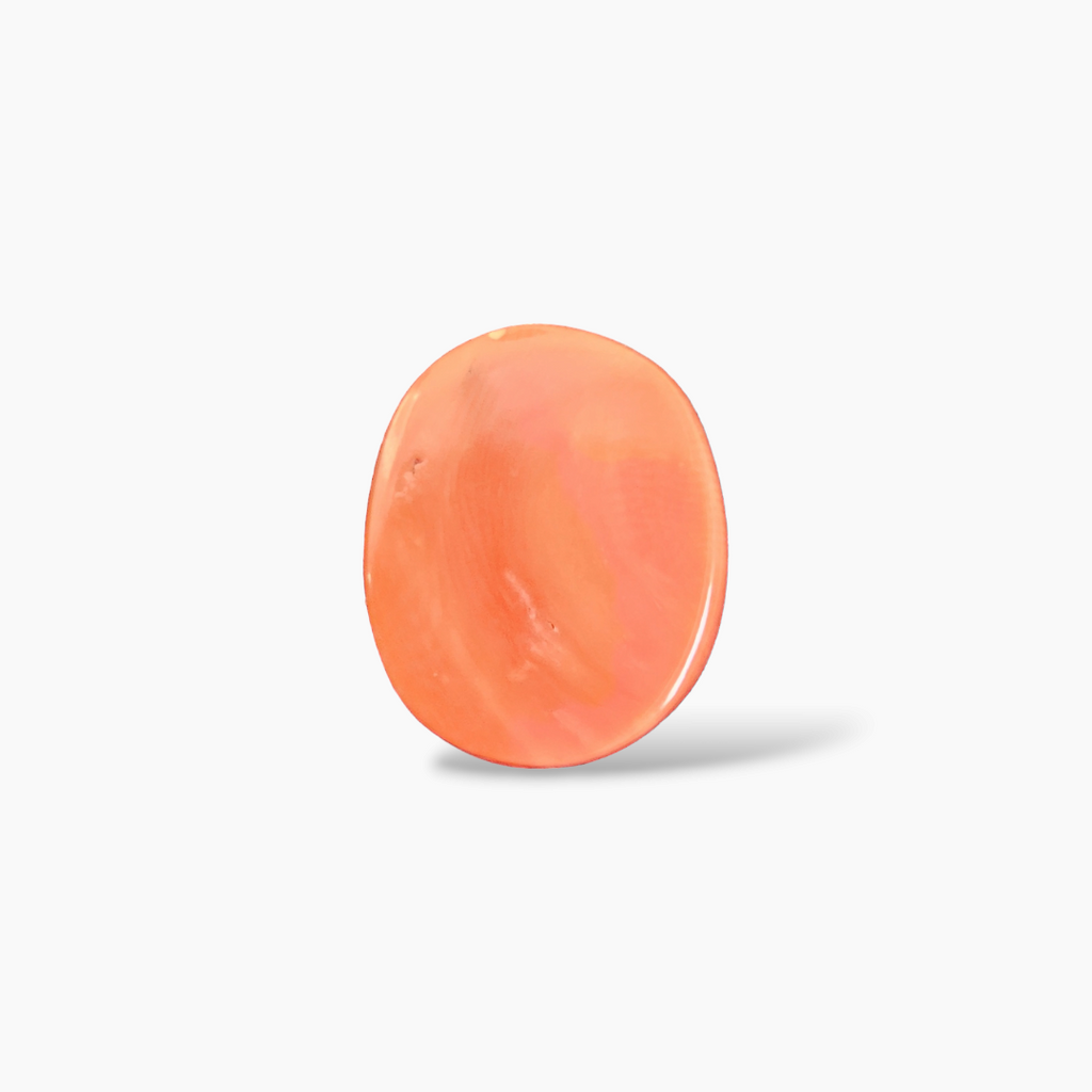 online Natural Coral  Stone 18.15 Carats Cabochon Shape  ( 19x15.5 mm )