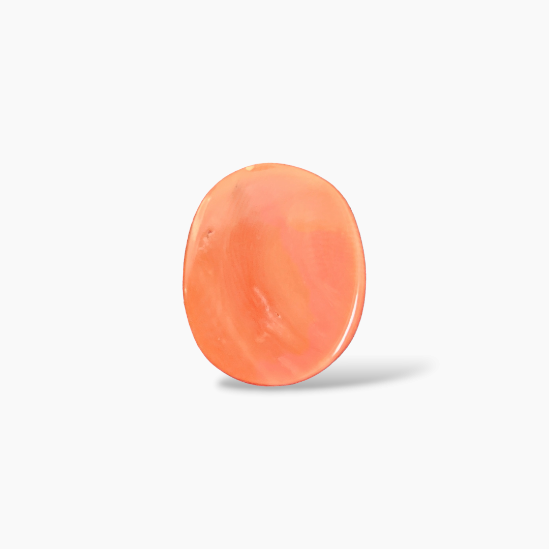 online Natural Coral  Stone 18.15 Carats Cabochon Shape  ( 19x15.5 mm )