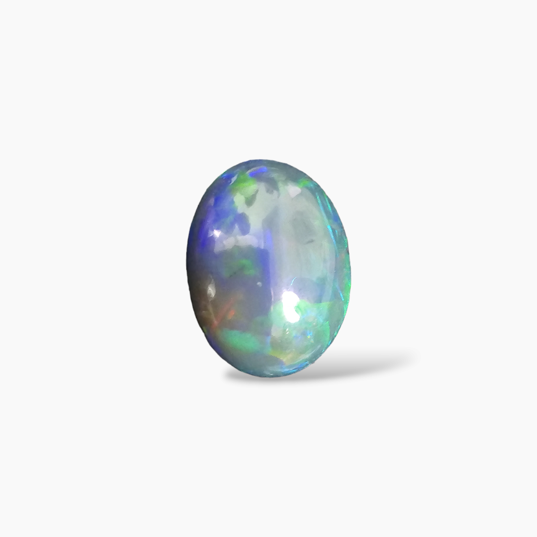 buy Natural Black Ethiopian Opal  Stone 10.11 Carats Oval Cabochon Shape  ( 19x14 mm )