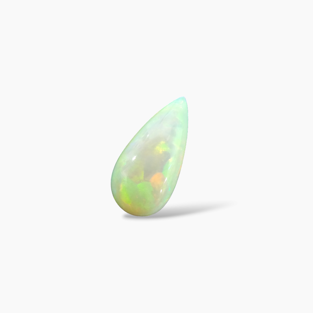 shop Natural White Ethiopian Opal  Stone 17.16 Carats Pear Cabochon Shape  ( 27x14 mm )