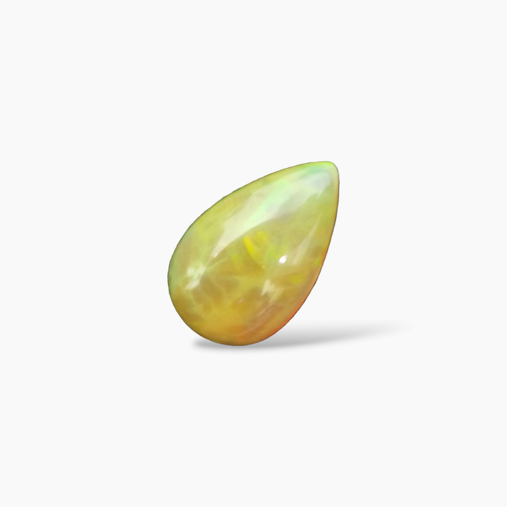 shop Natural White Ethiopian Opal  Stone 5.62 Carats Pear Cabochon Shape  ( 16x10.5 mm )