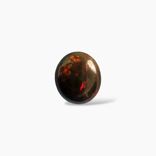 buy Natural Black Ethiopian Opal  Stone 6.95 Carats Oval Cabochon Shape  ( 14.5x12 mm )