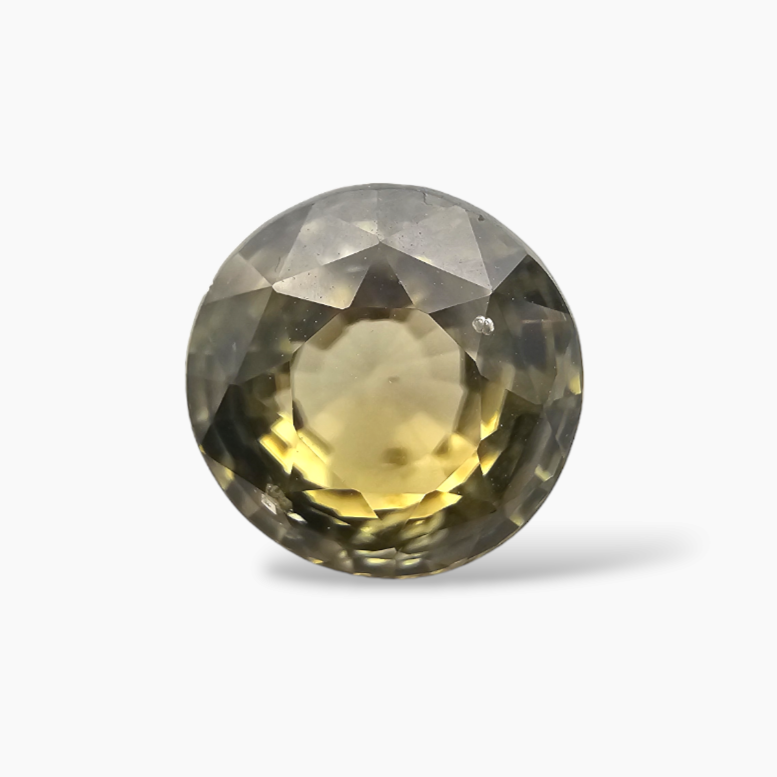 buy Natural Yellowish Green Zircon Stone 3.25 Carats Round Shape  ( 8 mm )