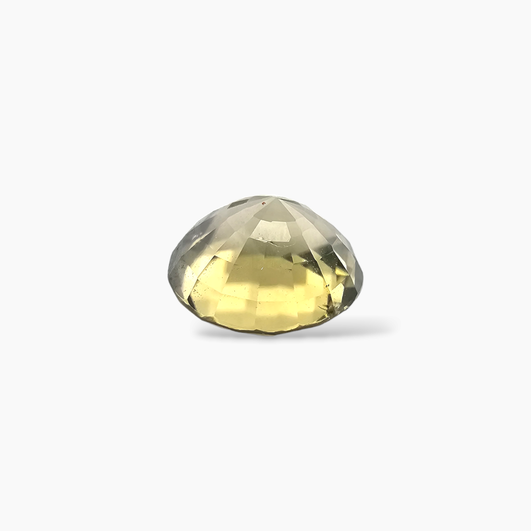 online Natural Yellowish Green Zircon Stone 3.25 Carats Round Shape  ( 8 mm )