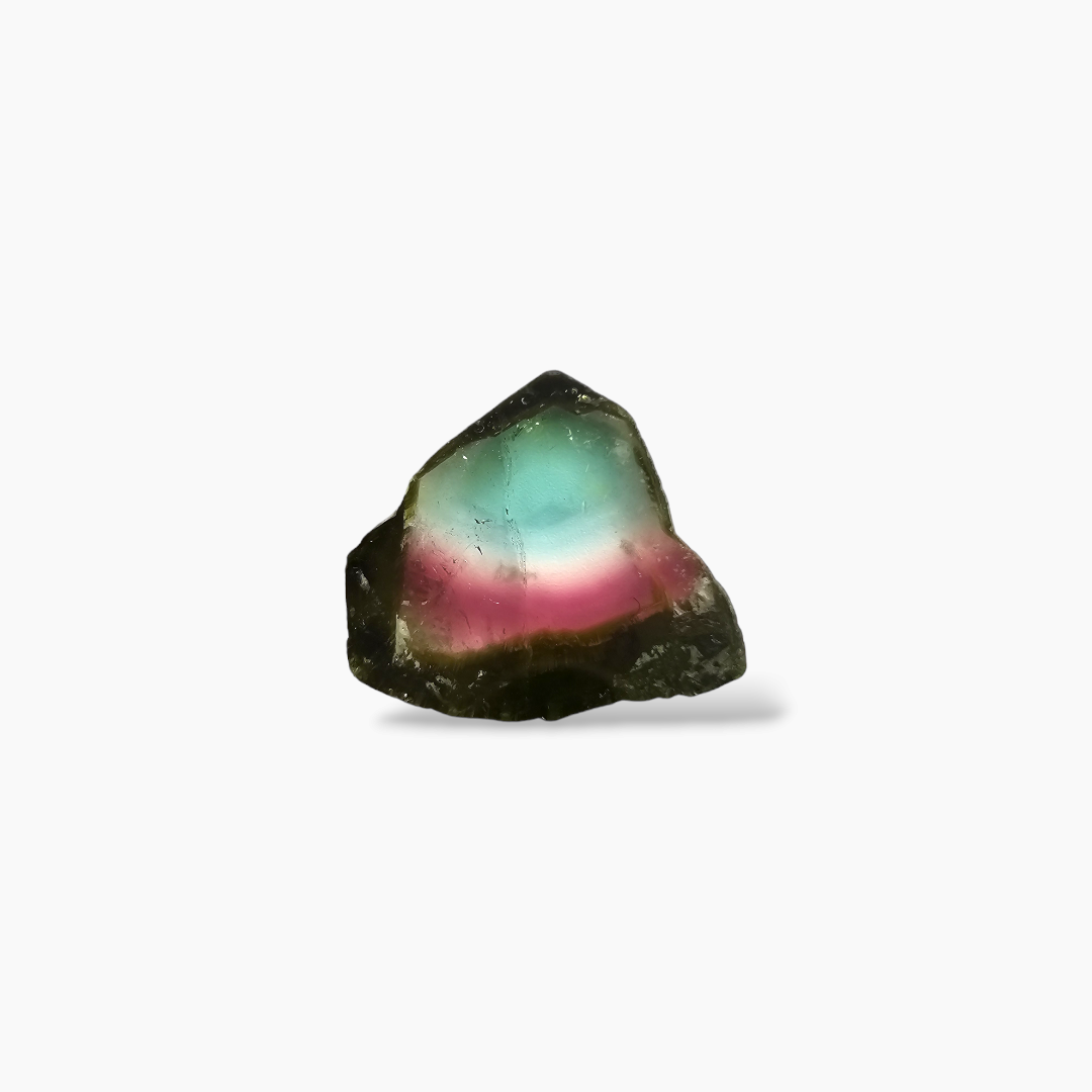 buy Natural Watermelon Tourmaline Stone 7.4 Carats Rough( 15x13 mm )