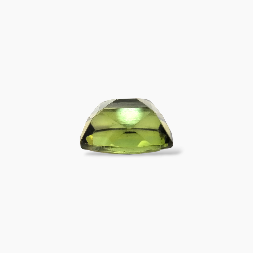 loose Natural Peridot Stone 2.64 Carats Cushion Cut Shape ( 9x7 mm )