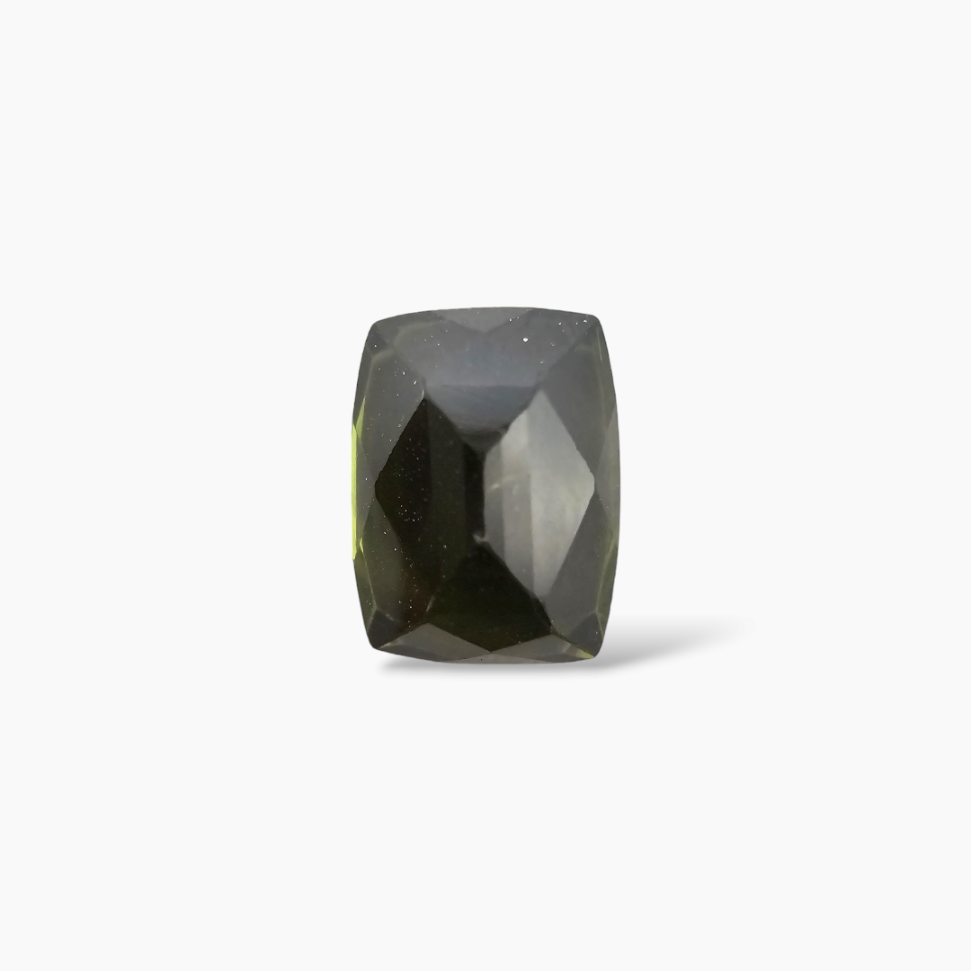 loose Natural Peridot Stone 2.64 Carats Cushion Cut Shape ( 9x7 mm )