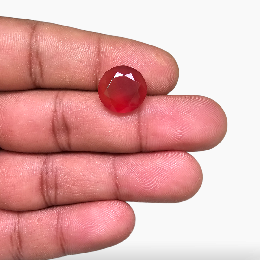 Natural Agate Aqeeq Stone 5.90 Carats Round Cut Shape ( 12.5 mm )