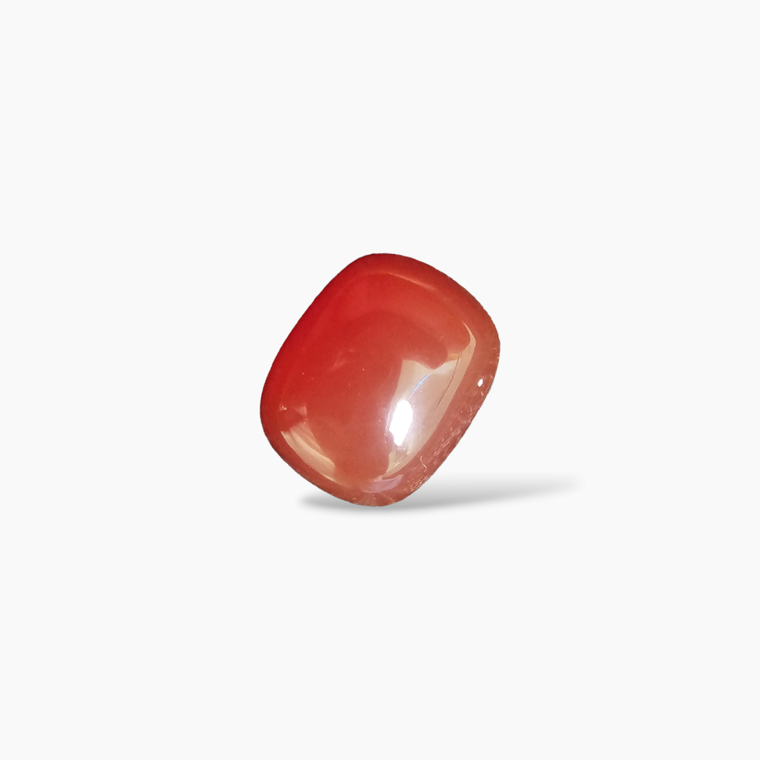 loose Natural Red Onyx Stone 11.17 Carats Cushion Cabochon Shape ( 16x13 mm )