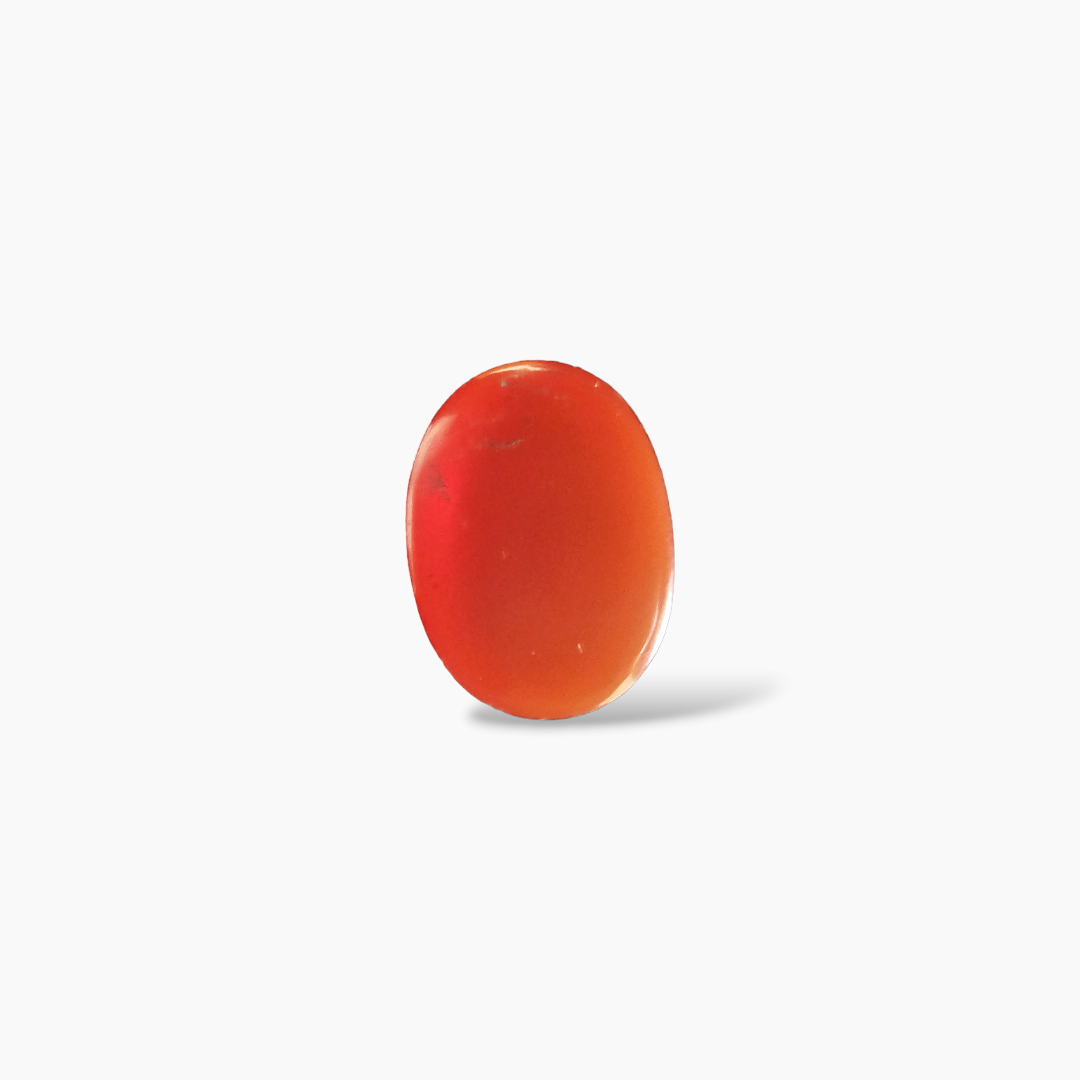 online Natural Red Onyx Stone 9.68 Carats Oval Cabochon Shape ( 16x12  mm )