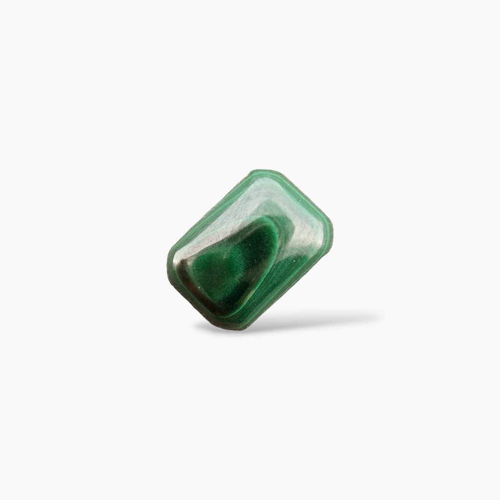 loose Natural Malachite Stone 9.91  Carats Cabochon Shape ( 14x10 mm )