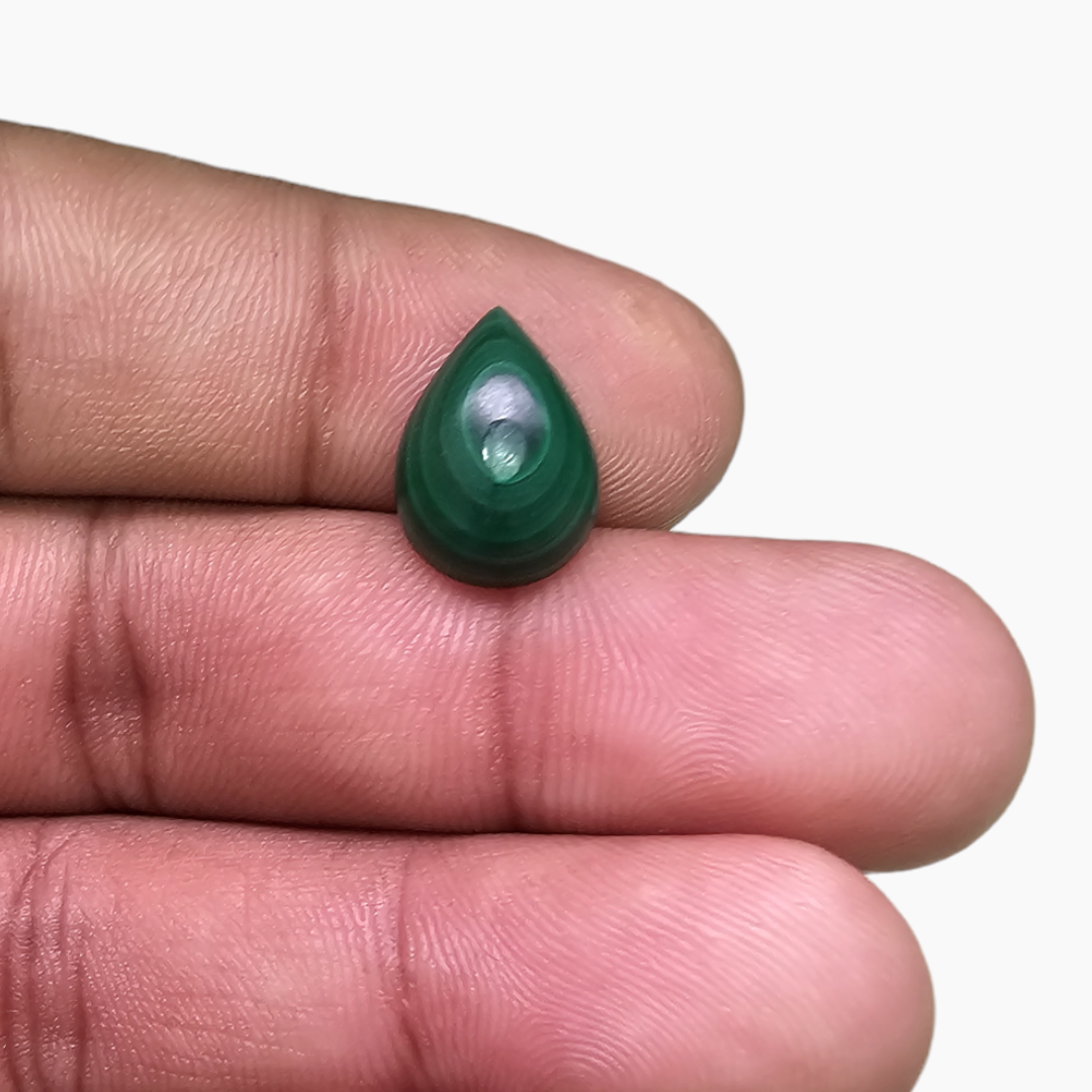 online Natural Malachite Stone 6.5 Carats Pear Shape ( 14x10 mm )