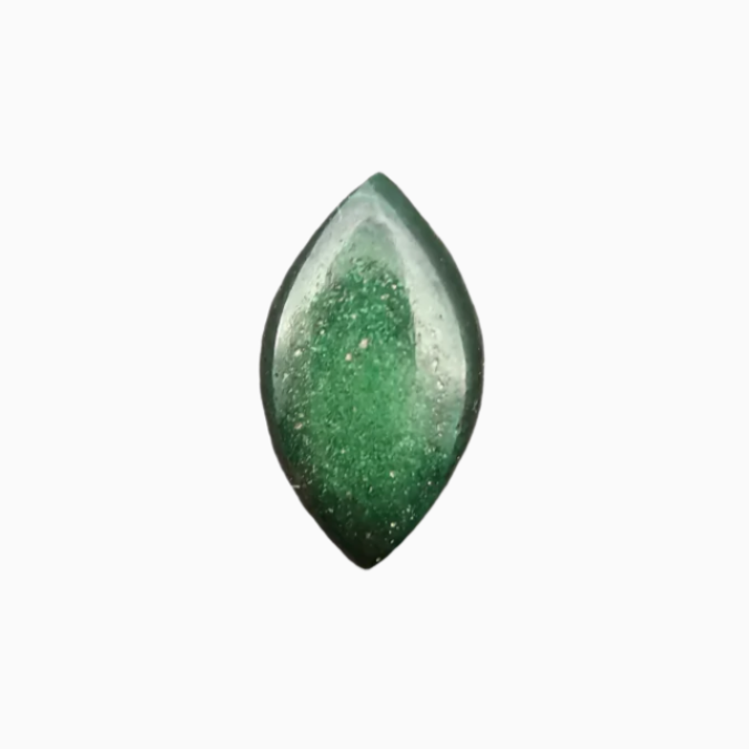 buy Natural Malachite Stone 4.16 Carats Marquise  Cabochon Shape ( 14x8 mm )