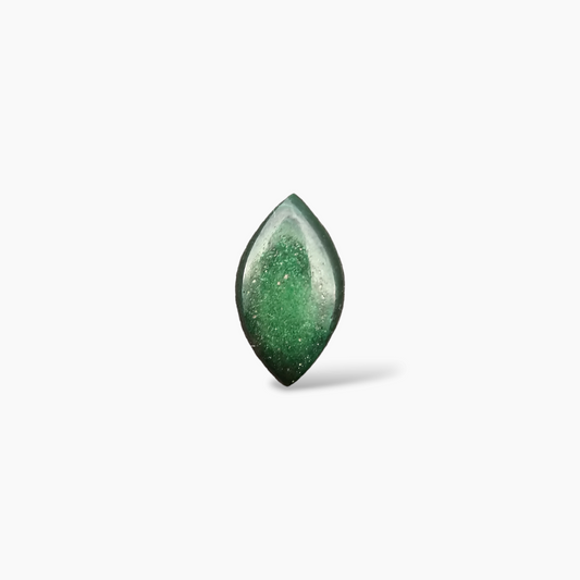buy Natural Malachite Stone 4.16 Carats Marquise  Cabochon Shape ( 14x8 mm )