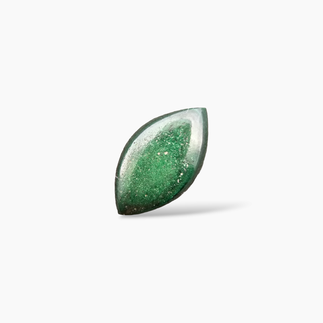 shop Natural Malachite Stone 4.16 Carats Marquise  Cabochon Shape ( 14x8 mm )