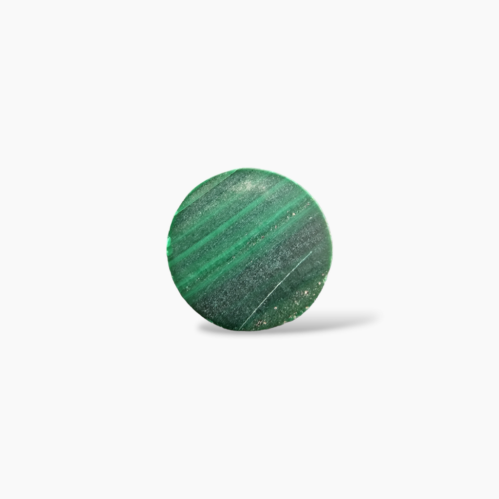 online Natural Malachite Stone 4.90 Carats Round  Cabochon Shape ( 10 mm )