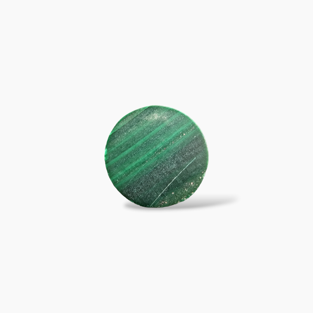 online Natural Malachite Stone 4.90 Carats Round  Cabochon Shape ( 10 mm )