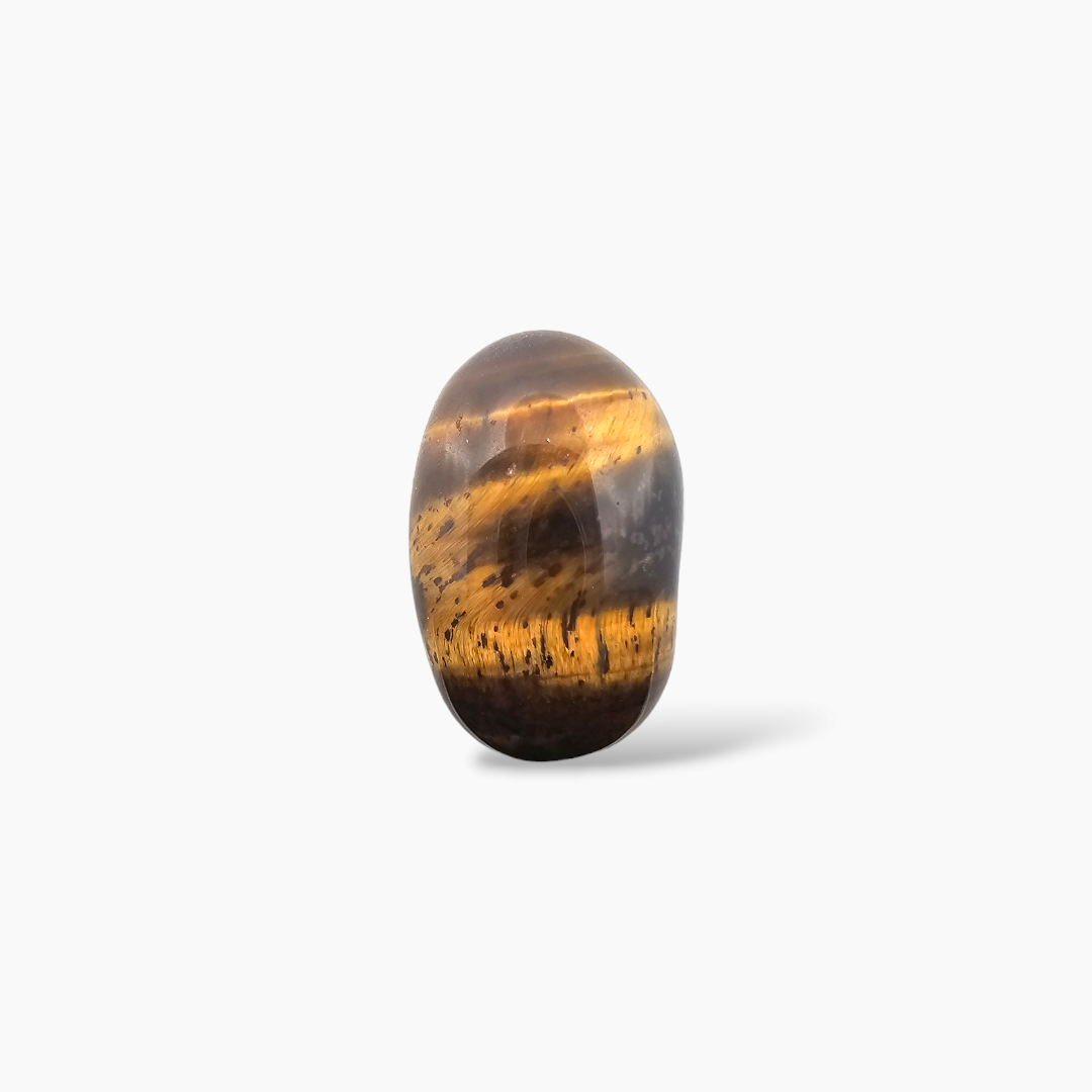shopNatural Tiger Eye Stone 9.18  Carats Oval Cabochon Shape ( 16.3X10.5 mm )