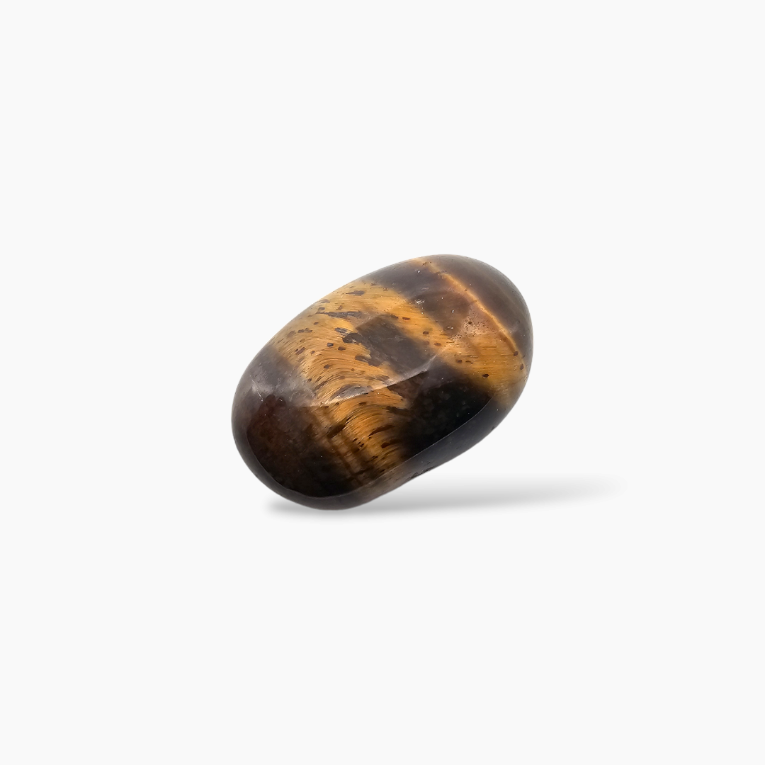 buy Natural Tiger Eye Stone 9.18 Carats Oval Cabochon Shape ( 16.3X10.5 mm )