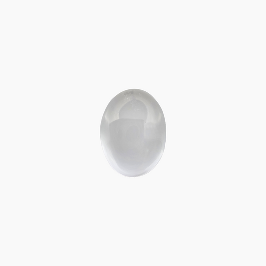 buy Natural White Quartz Stone 12.8 Carats Oval Cabochon Shape ( 20x15 mm )