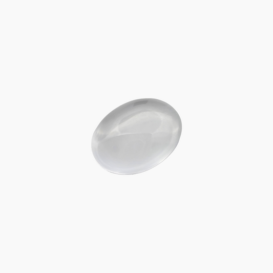 loose Natural White Quartz Stone 12.8 Carats Oval Cabochon Shape ( 20x15 mm )