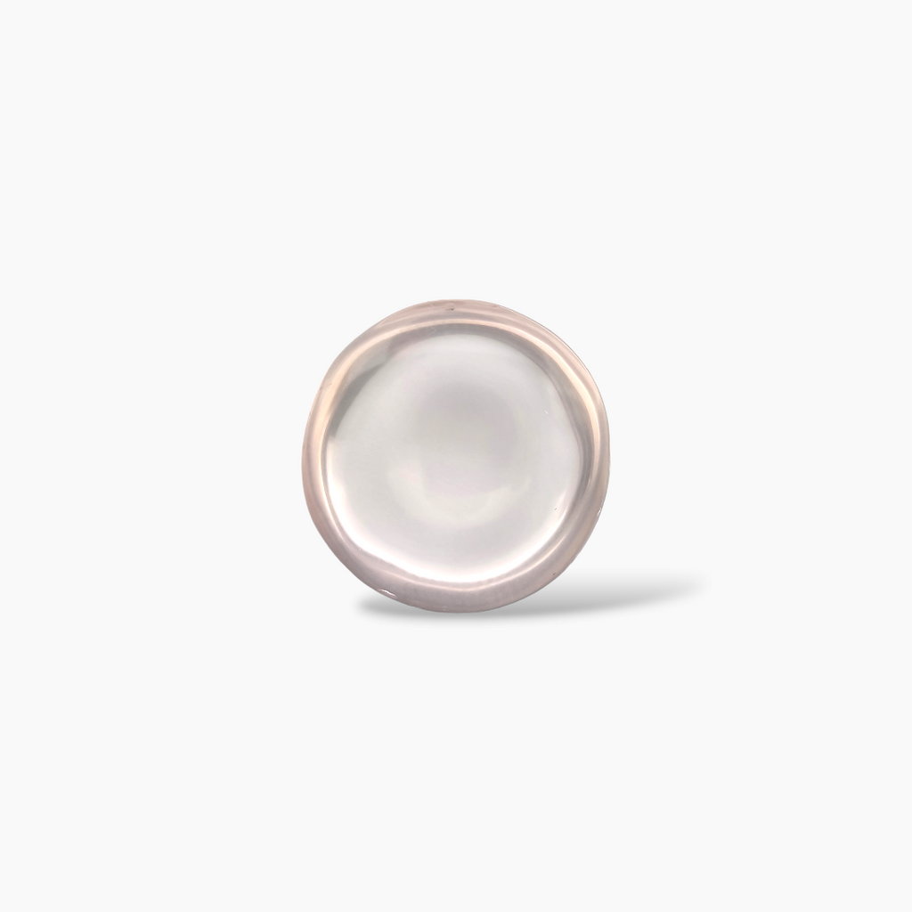 online Natural Rose Quartz Stone 10.85  Carats Round Cabochon Shape ( 15 mm )