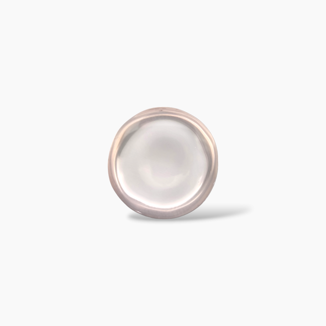 online Natural Rose Quartz Stone 10.85  Carats Round Cabochon Shape ( 15 mm )