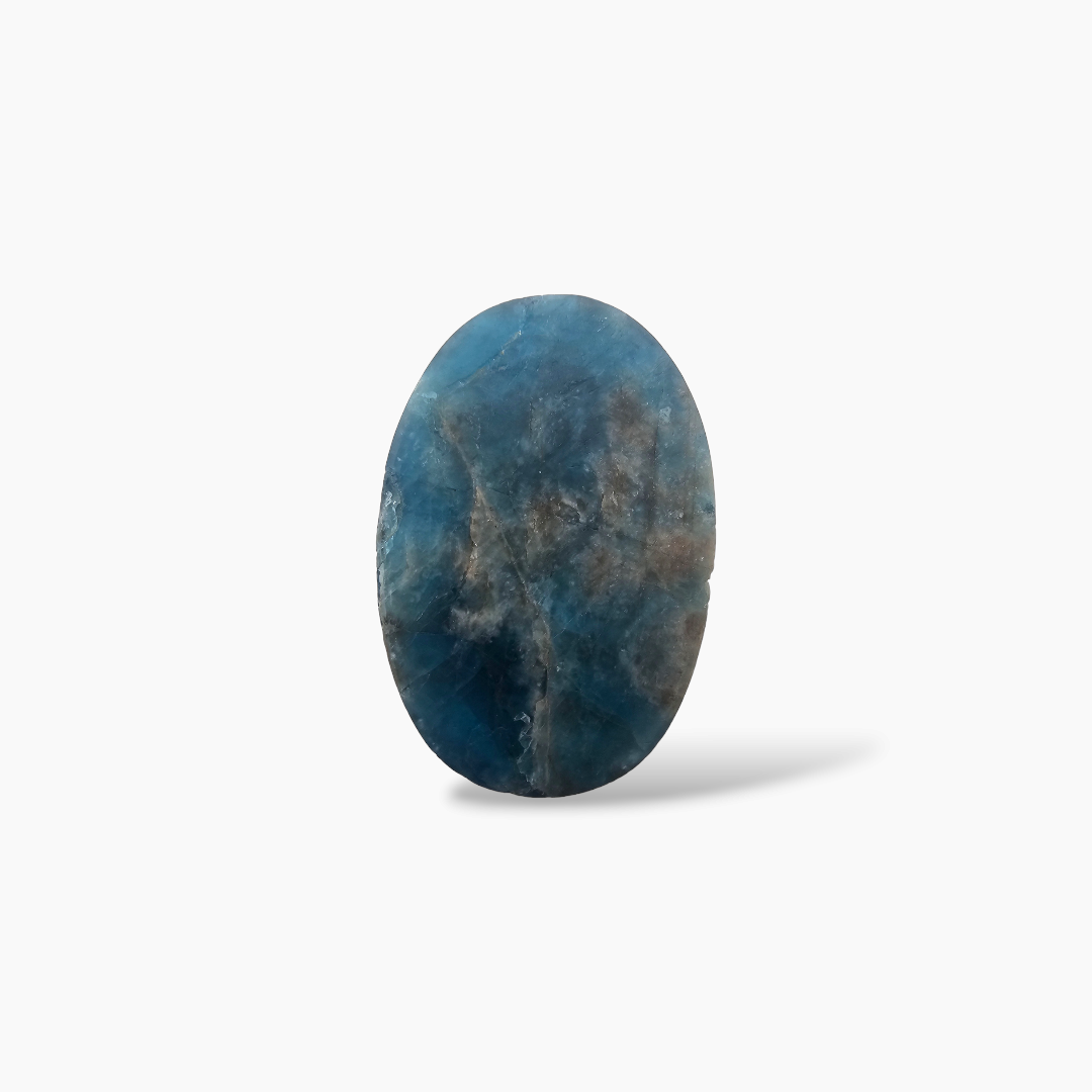 online Natural Blue Apatite Stone 19.83 Carats Oval Cabochon Shape ( 17.2x13.7 mm )