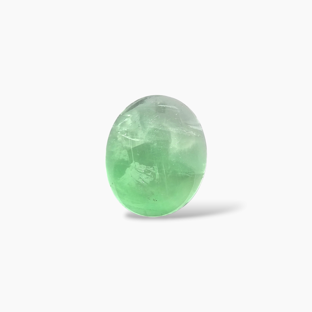 Natural Fluorite Stone 32.Carats Oval Cabochon Shape ( 18.5x15.5 mm )