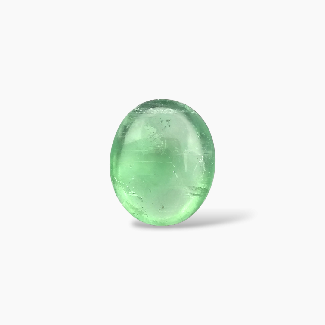 Natural Fluorite Stone 32.Carats Oval Cabochon Shape ( 18.5x15.5 mm )
