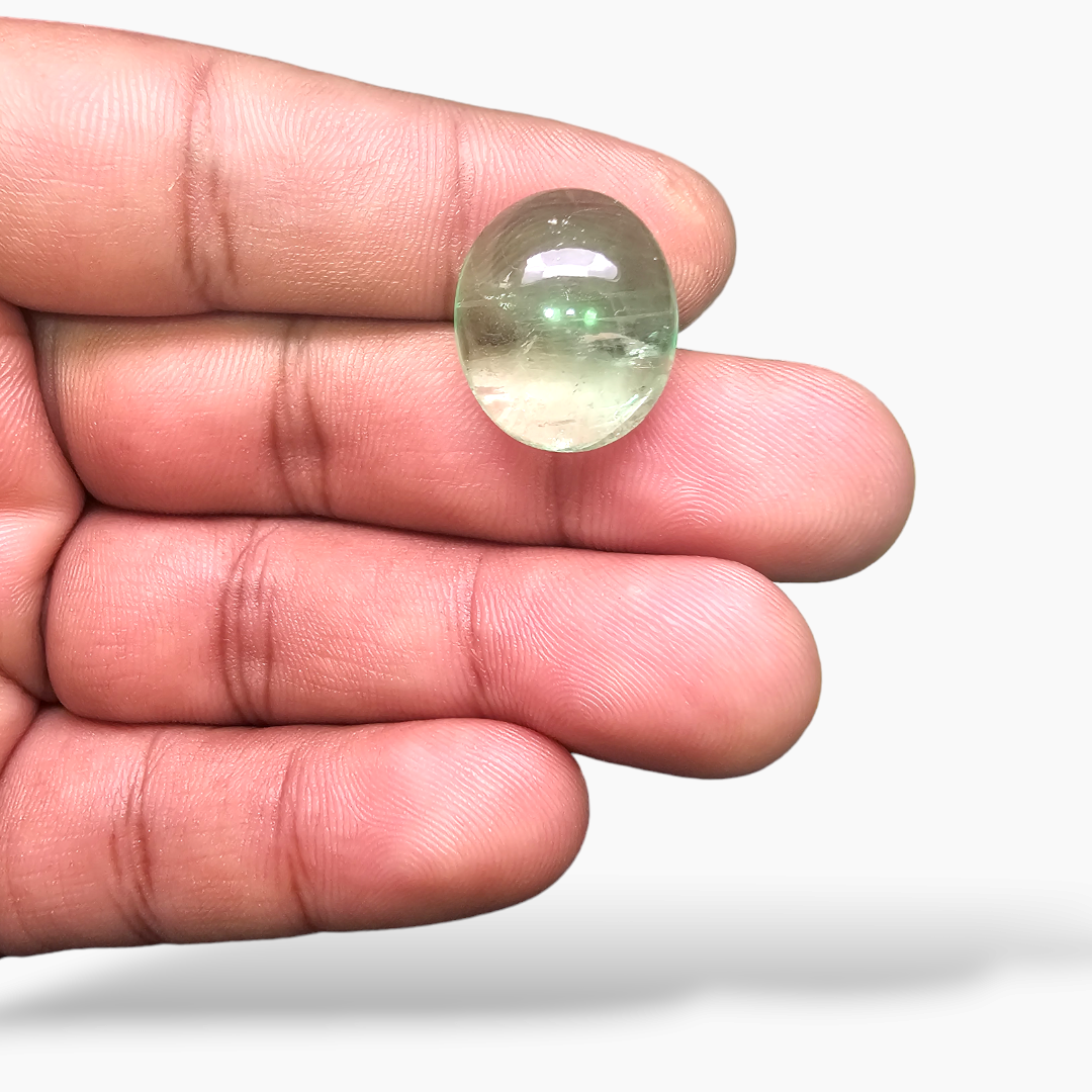 Natural Fluorite Stone 32.Carats Oval Cabochon Shape ( 18.5x15.5 mm )