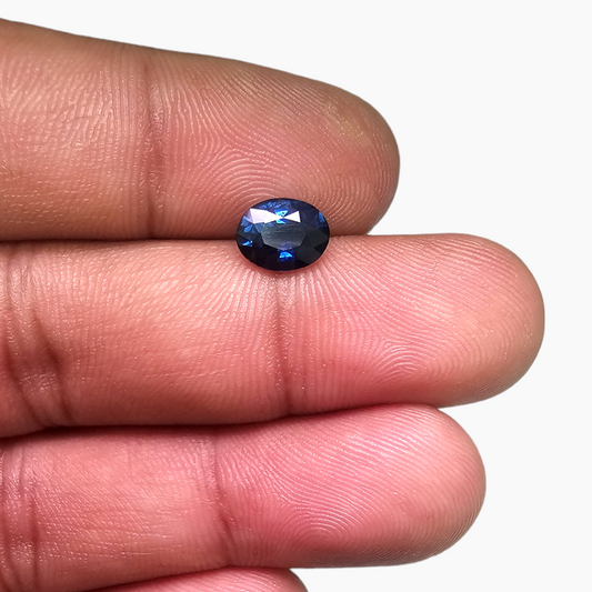 Natural Teal Sapphire Gemstone 1.36 Carats Oval Cut Shape