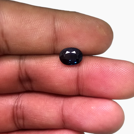 Natural Blue Sapphire Gemstone 2.10 Carats Oval Cut Shape